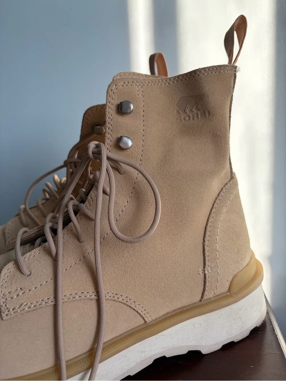 Sorel Women’s Suede Lace-Up Boots in Beige - Classic Casual